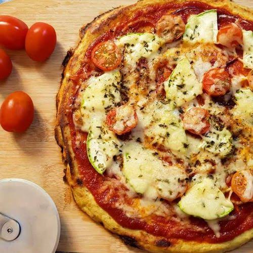 Pizza fitness de pollo y mozzarella
